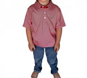 NEW FIELDSTONE boys diamond polo in red
